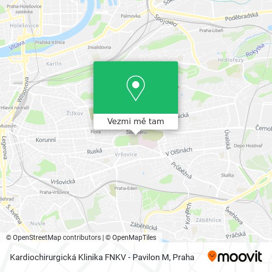 Kardiochirurgická Klinika FNKV - Pavilon M mapa