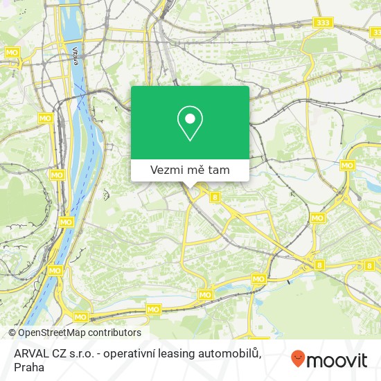 ARVAL CZ s.r.o. - operativní leasing automobilů mapa