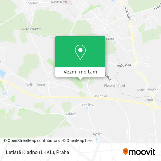 Letiště Kladno (LKKL) mapa