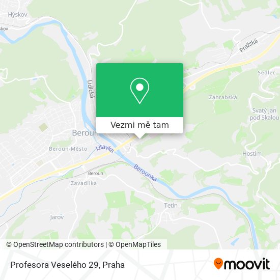 Profesora Veselého 29 mapa