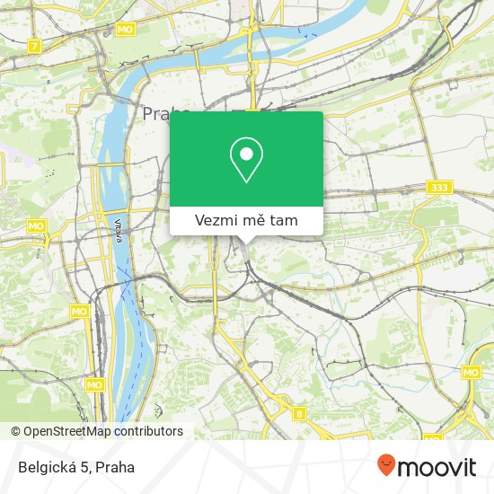 Belgická 5 mapa