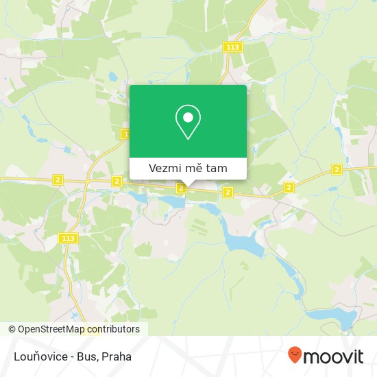 Louňovice - Bus mapa