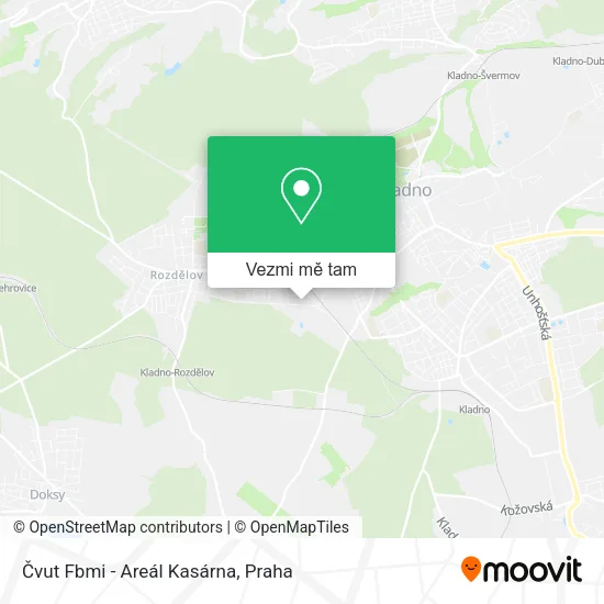 Čvut Fbmi - Areál Kasárna mapa