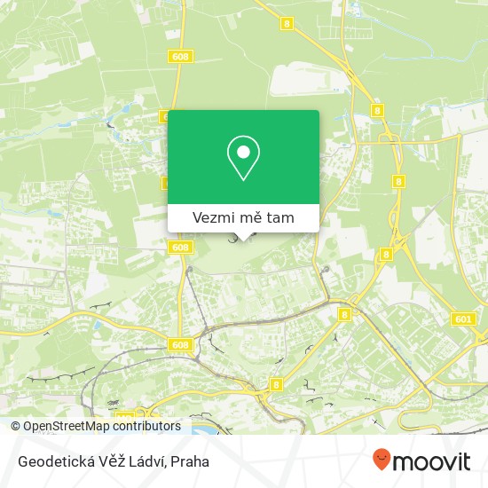 Geodetická Věž Ládví mapa