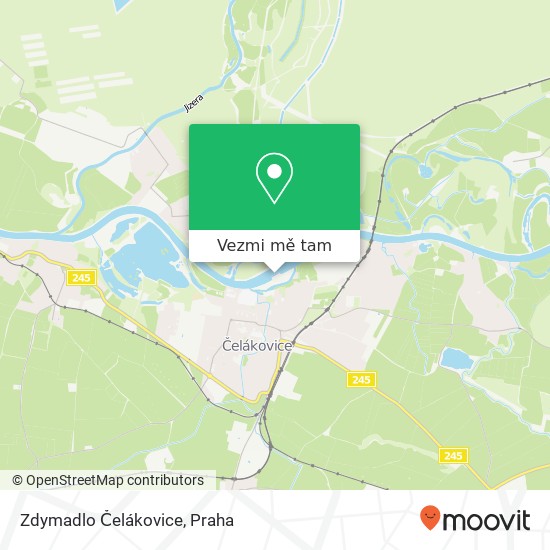 Zdymadlo Čelákovice mapa