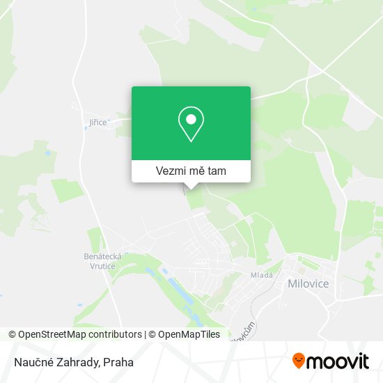 Naučné Zahrady mapa