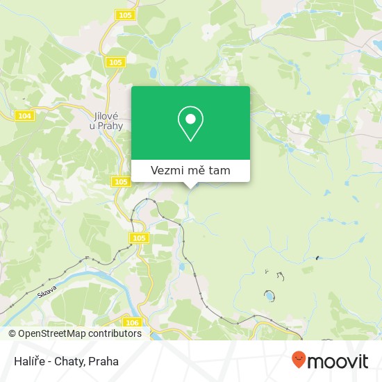 Halíře - Chaty mapa