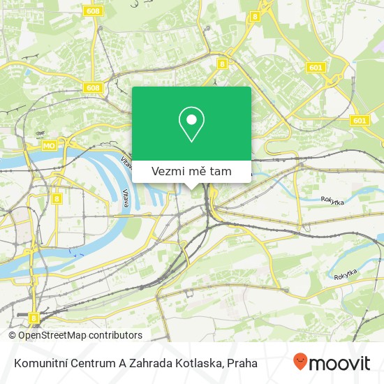 Komunitní Centrum A Zahrada Kotlaska mapa