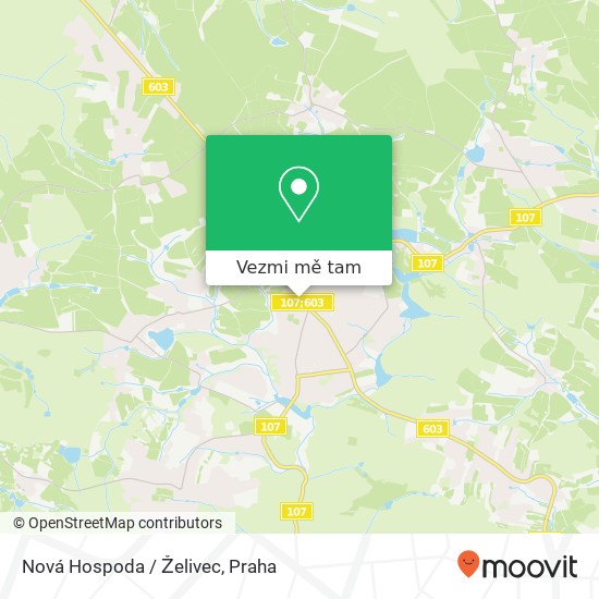 Nová Hospoda / Želivec mapa