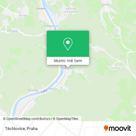 Těchlovice mapa