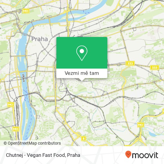 Chutnej - Vegan Fast Food mapa