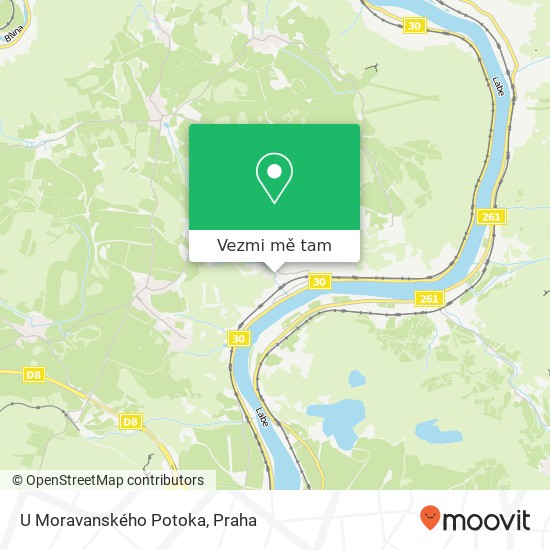 U Moravanského Potoka mapa