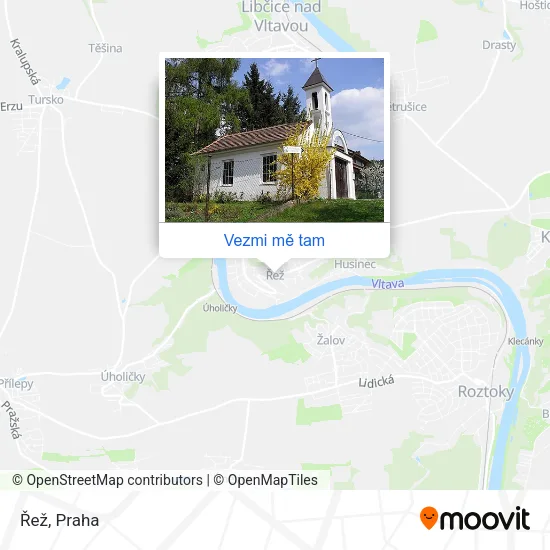 Řež mapa
