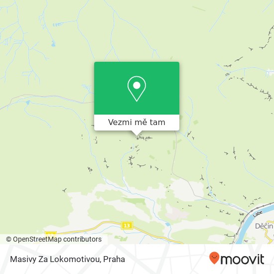 Masivy Za Lokomotivou mapa