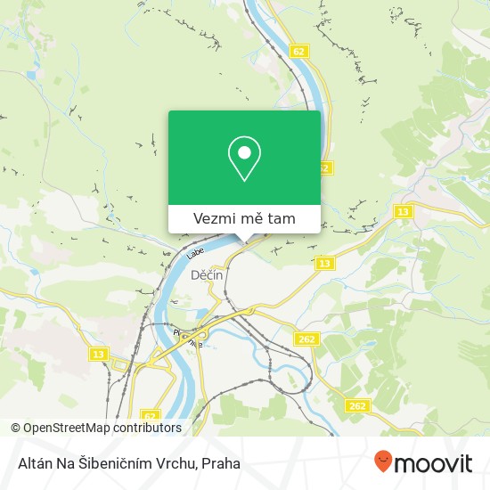 Altán Na Šibeničním Vrchu mapa