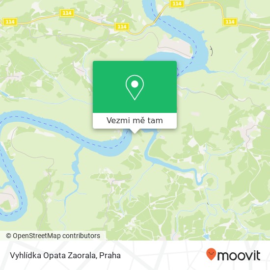 Vyhlídka Opata Zaorala mapa