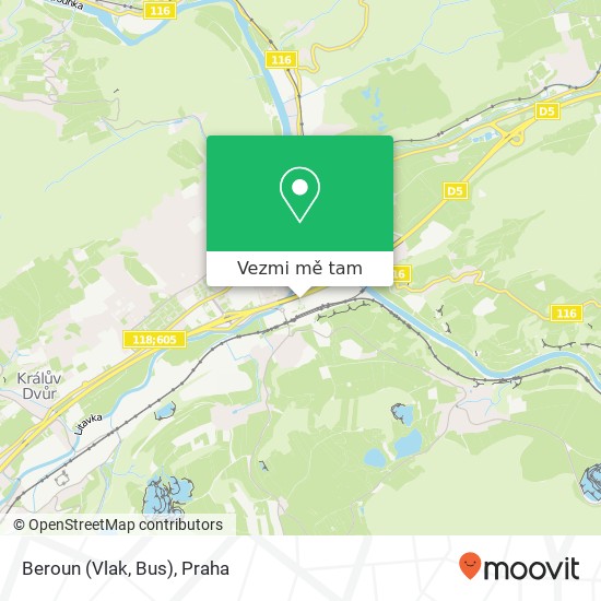 Beroun (Vlak, Bus) mapa