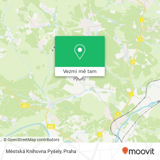 Městská Knihovna Pyšely mapa