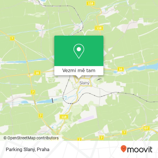 Parking Slaný mapa
