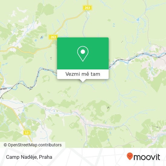 Camp Naděje mapa