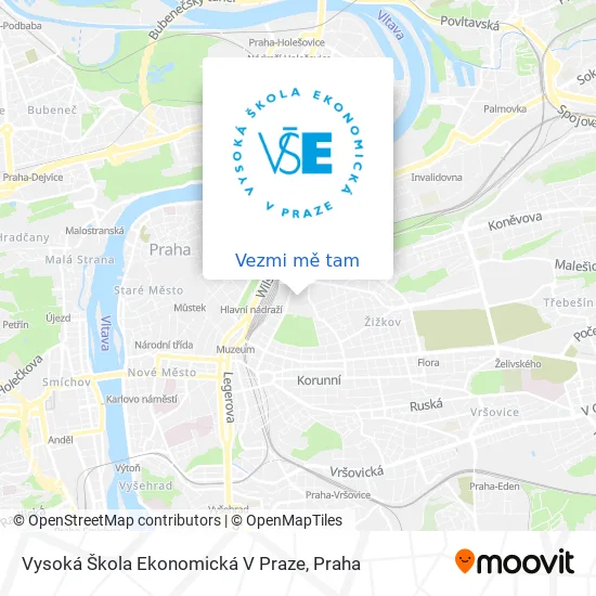 Vysoká Škola Ekonomická V Praze mapa
