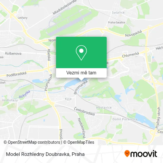 Model Rozhledny Doubravka mapa