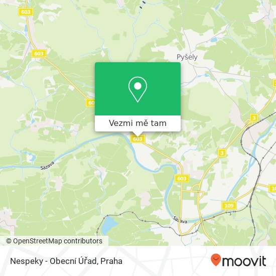 Nespeky - Obecní Úřad mapa