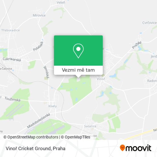 Vinoř Cricket Ground mapa