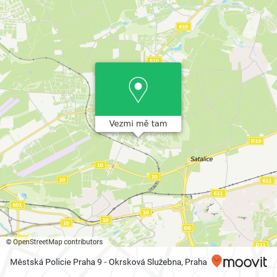 Městská Policie Praha 9 - Okrsková Služebna mapa