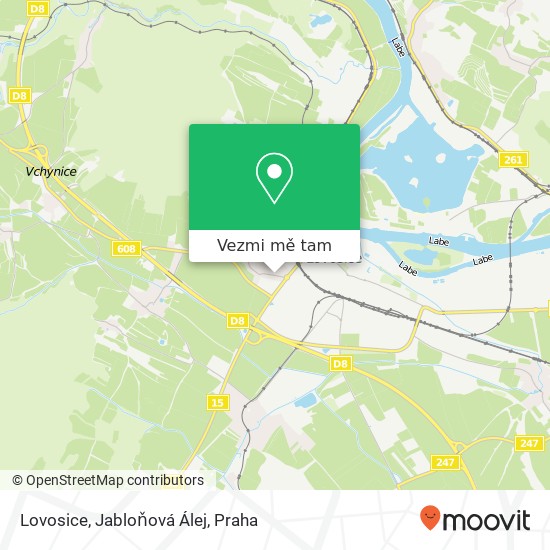 Lovosice, Jabloňová Álej mapa