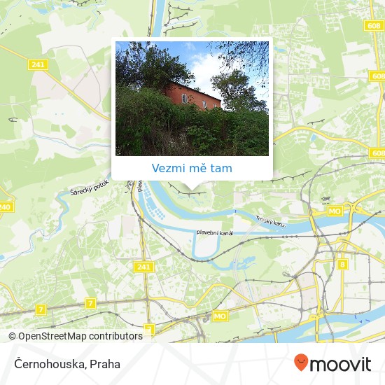 Černohouska mapa