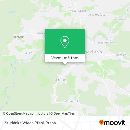 Studánka Všech Přání mapa