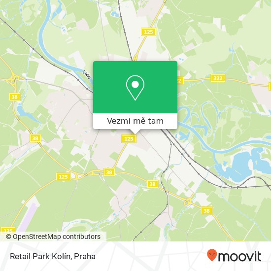 Retail Park Kolín mapa