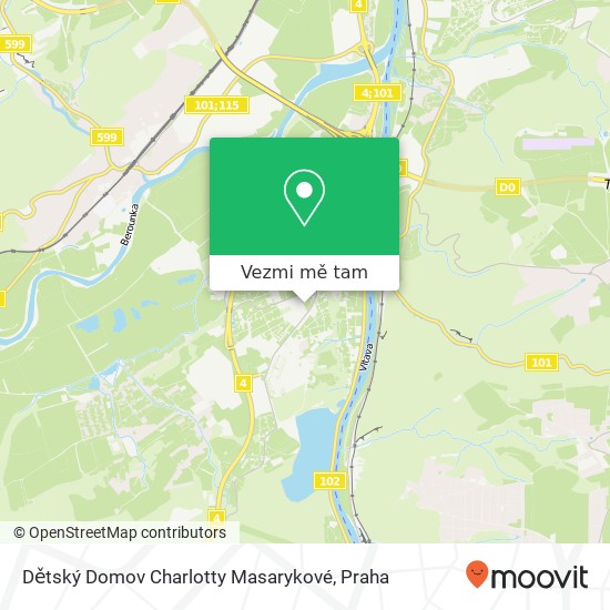 Dětský Domov Charlotty Masarykové mapa