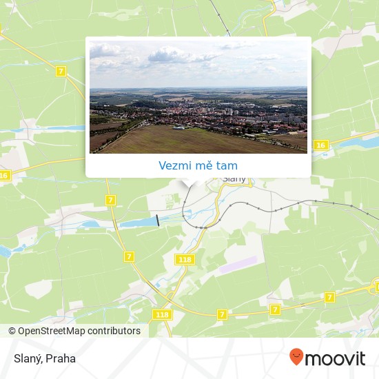 Slaný mapa