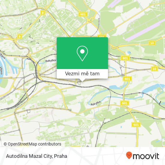 Autodilna Mazal City mapa
