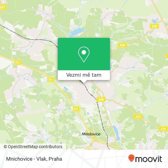 Mnichovice - Vlak mapa