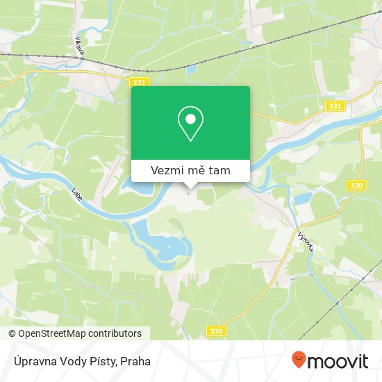 Úpravna Vody Písty mapa