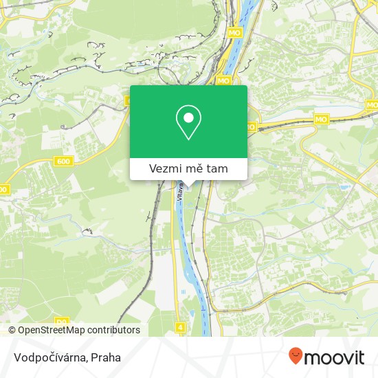 Vodpočívárna mapa