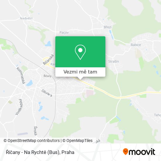 Říčany - Na Rychtě (Bus) mapa