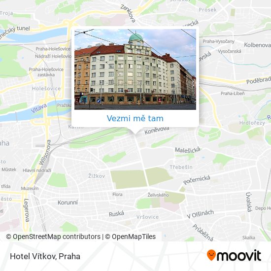 Hotel Vítkov mapa