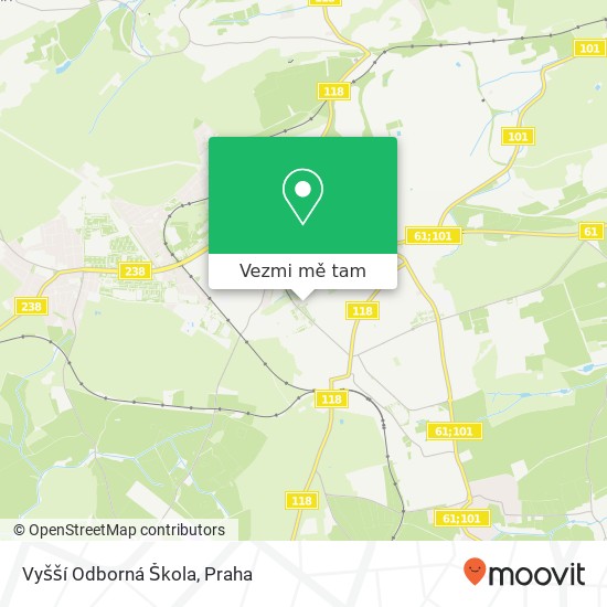 Vyšší Odborná Škola mapa