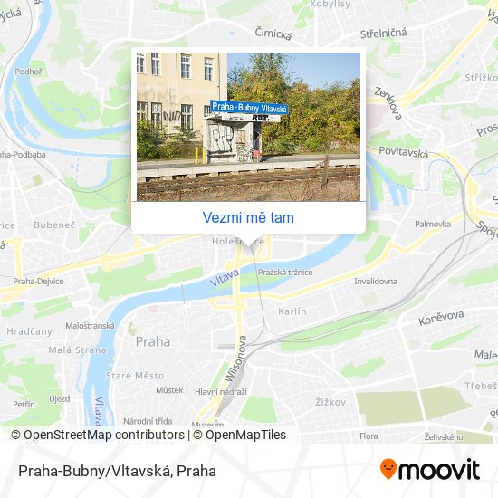 Praha-Bubny/Vltavská mapa