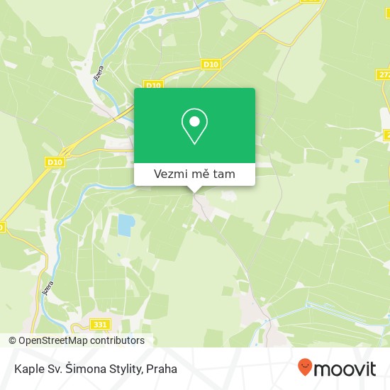 Kaple Sv. Šimona Stylity mapa