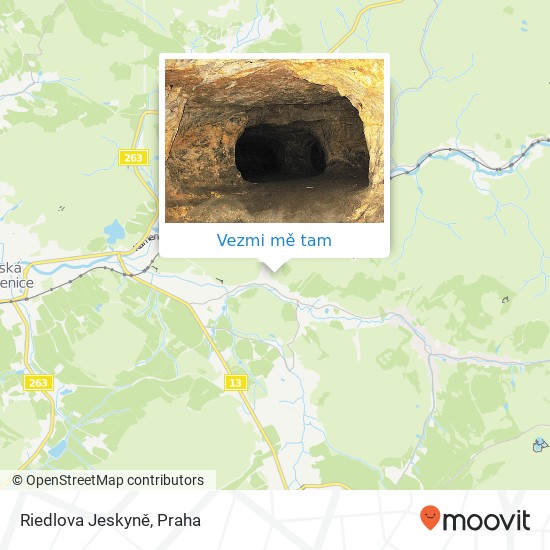 Riedlova Jeskyně mapa