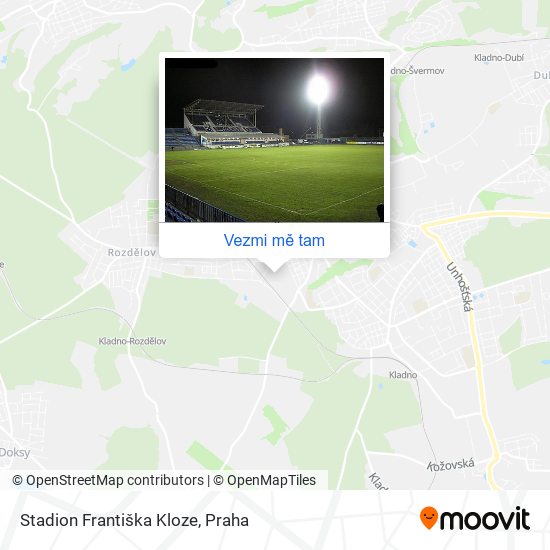 Stadion Františka Kloze mapa