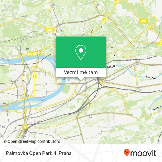 Palmovka Open Park 4 mapa