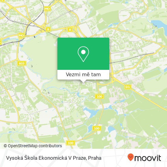 Vysoká Škola Ekonomická V Praze mapa