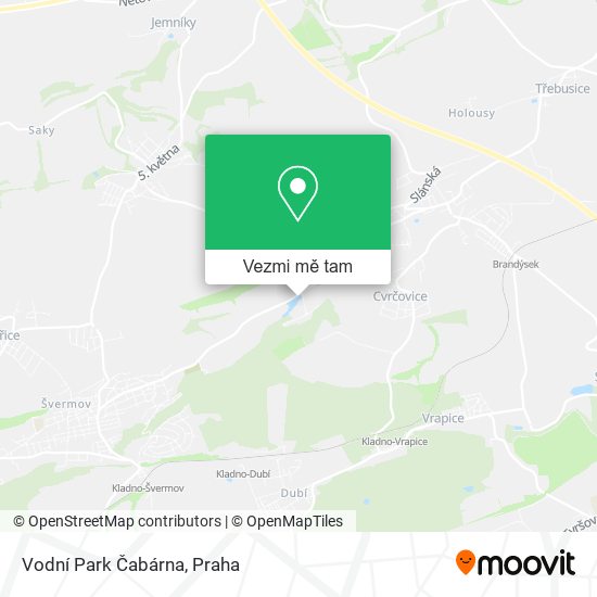 Vodní Park Čabárna mapa