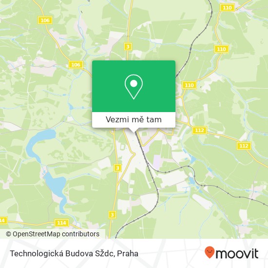 Technologická Budova Sždc mapa